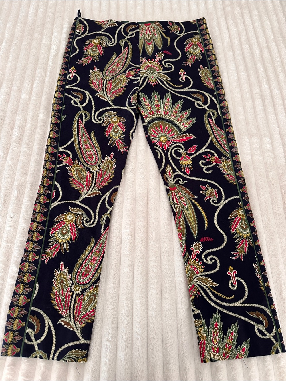 Gretchen Scott Designs Navy Paisley-Print Skinny Ponte Pants - Picture 4 of 10